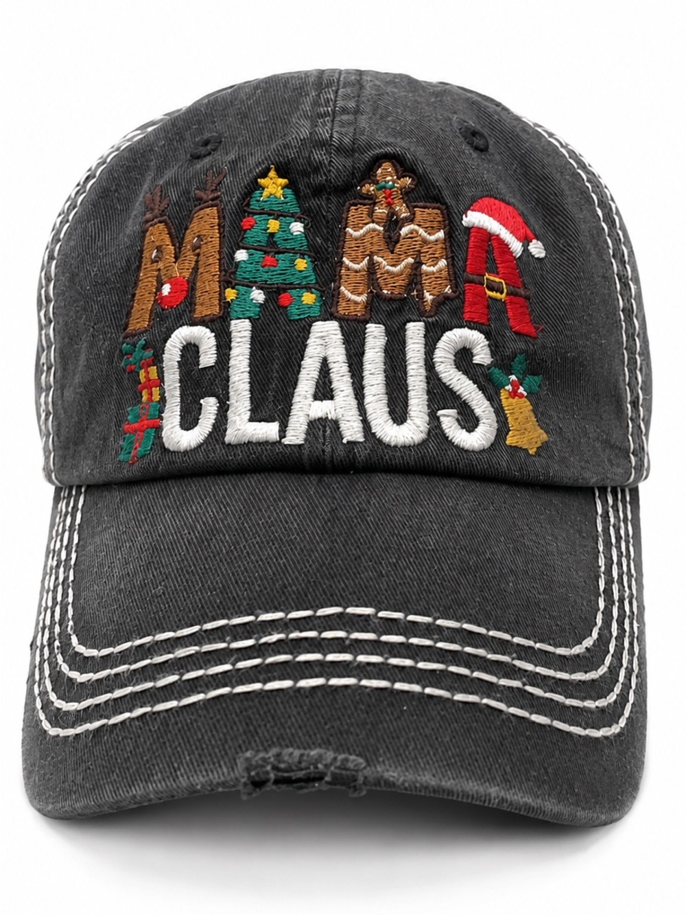 KBETHOS Mama Claus Distressed Christmas Baseball Hat